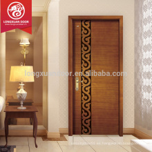 Lujo decorativo talla puerta de madera sólida para puerta de entrada principal